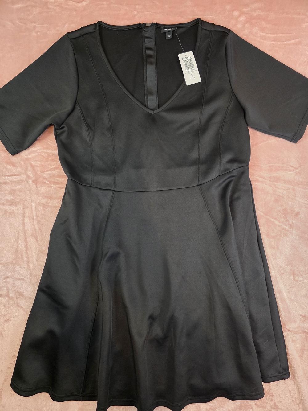 torrid Black V-Neck Fit & Flare Dress